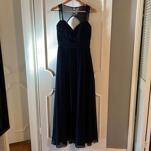 Alfred Angelo long navy dress. Size 4.